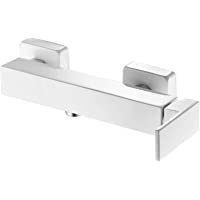 RAF — Grifo Mezclador de Pared Monomando para Ducha (Blanco Perlado)